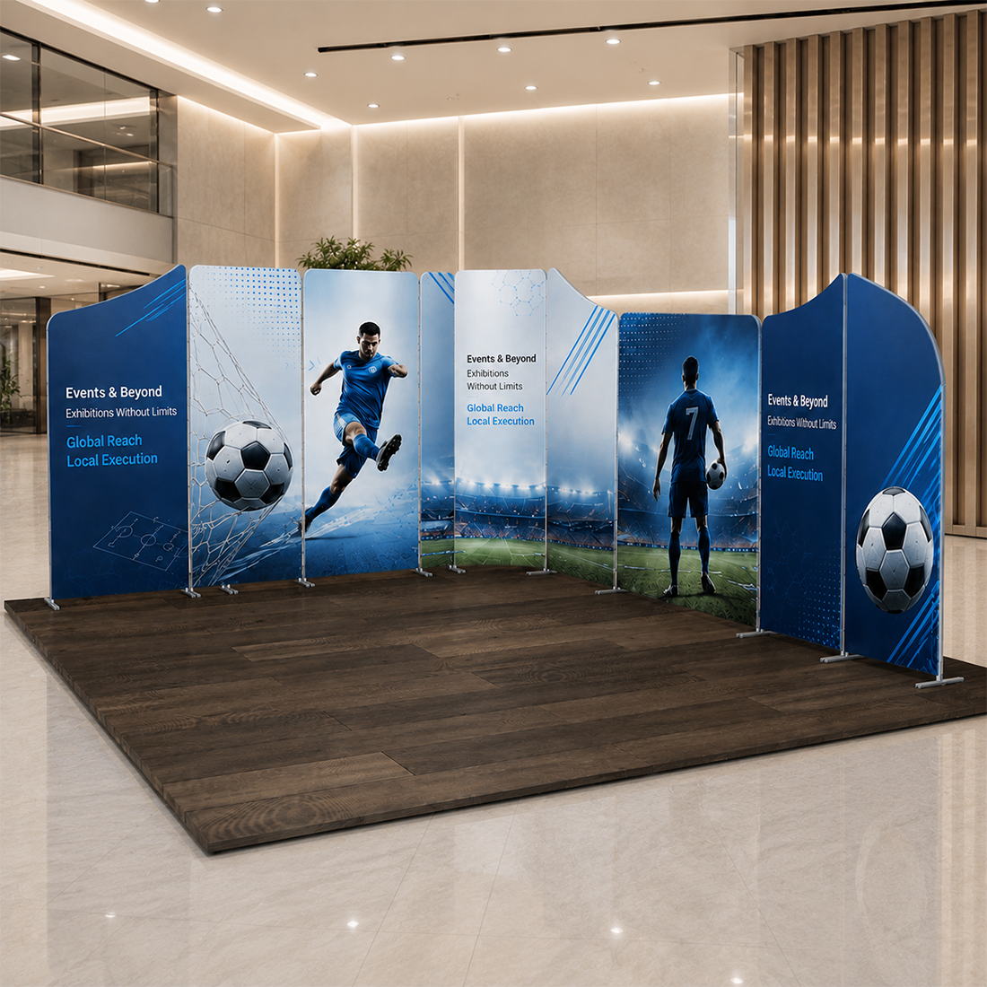 Magnetic Fabric Booth Display - Model 5 (5m x 5m)