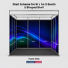 Shell scheme Exhibition Graphics for 3m Wide x 3m Depth Booth