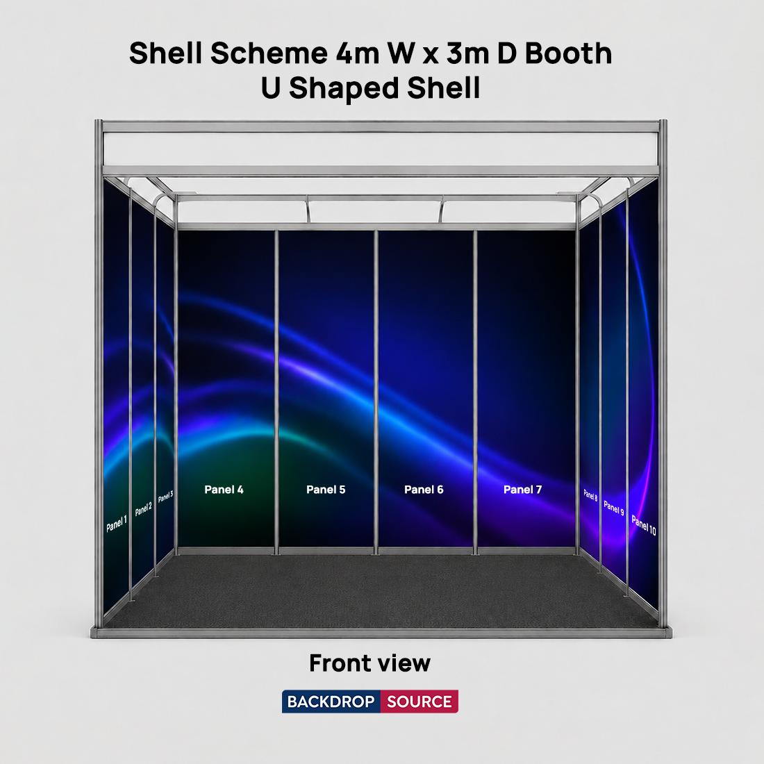 Shell scheme Exhibition Graphics for 5m Wide x 3m Depth Booth