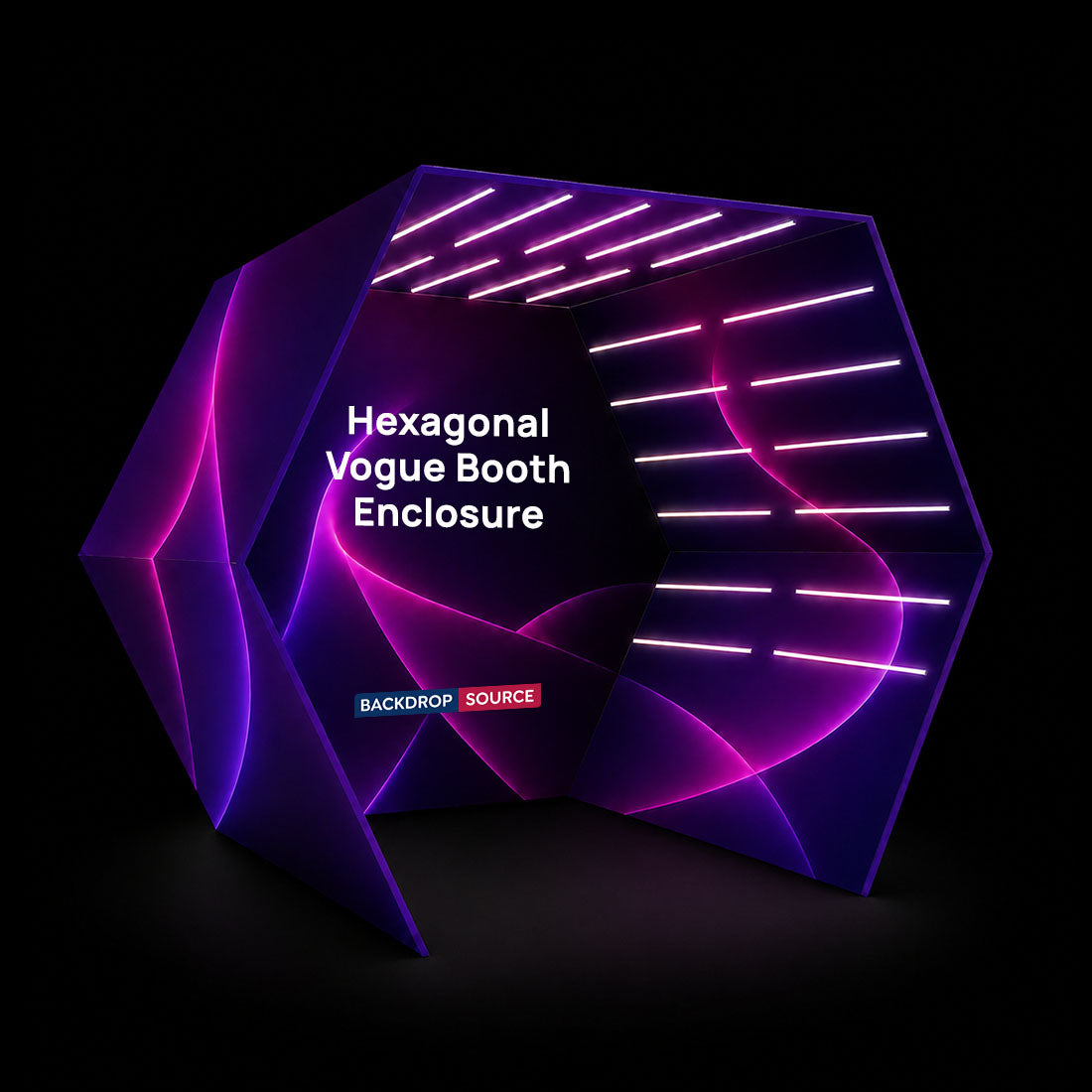 Hexagonal Vogue Booth Enclosure Display