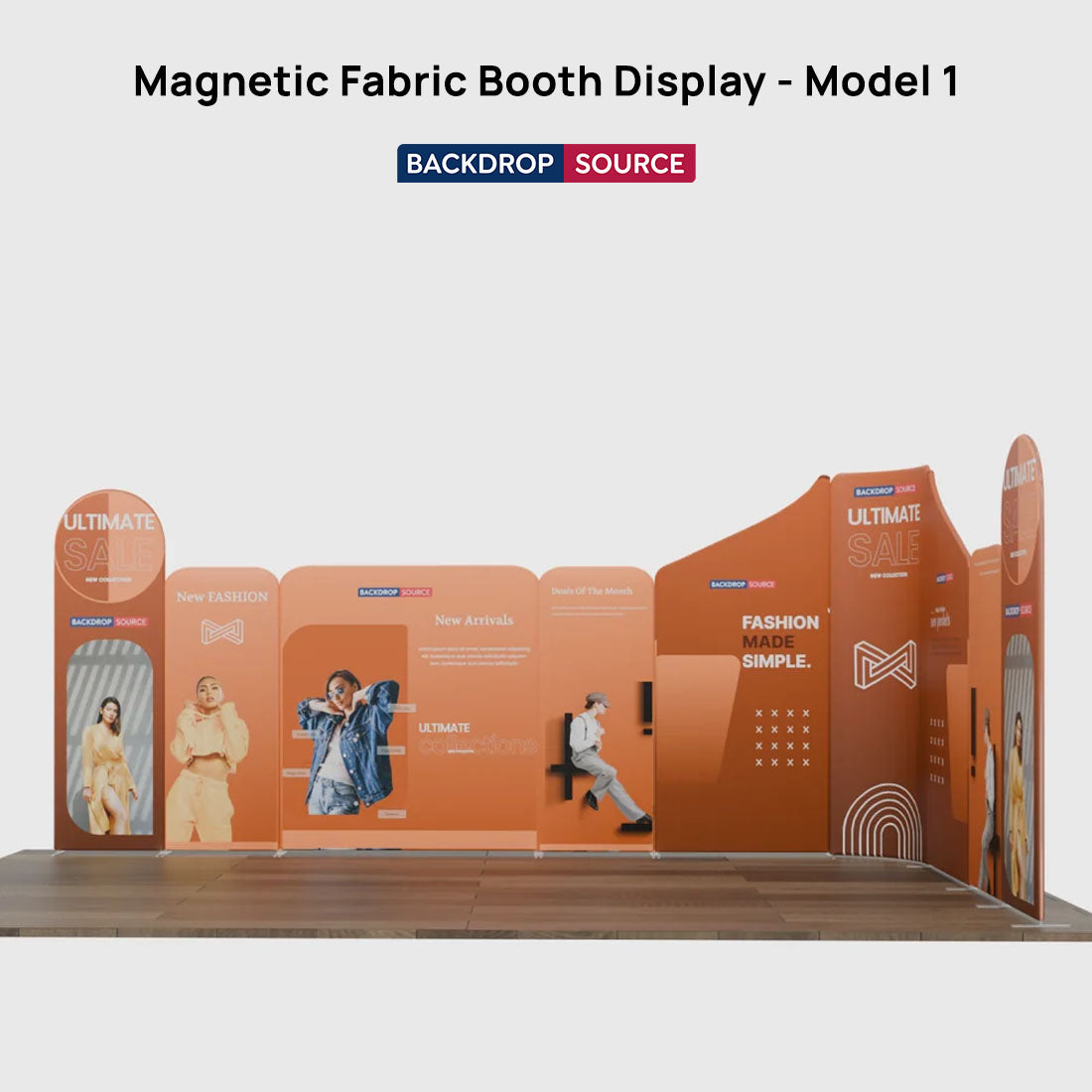 Magnetic Fabric Booth Display - Model 1 (6m x 6m)