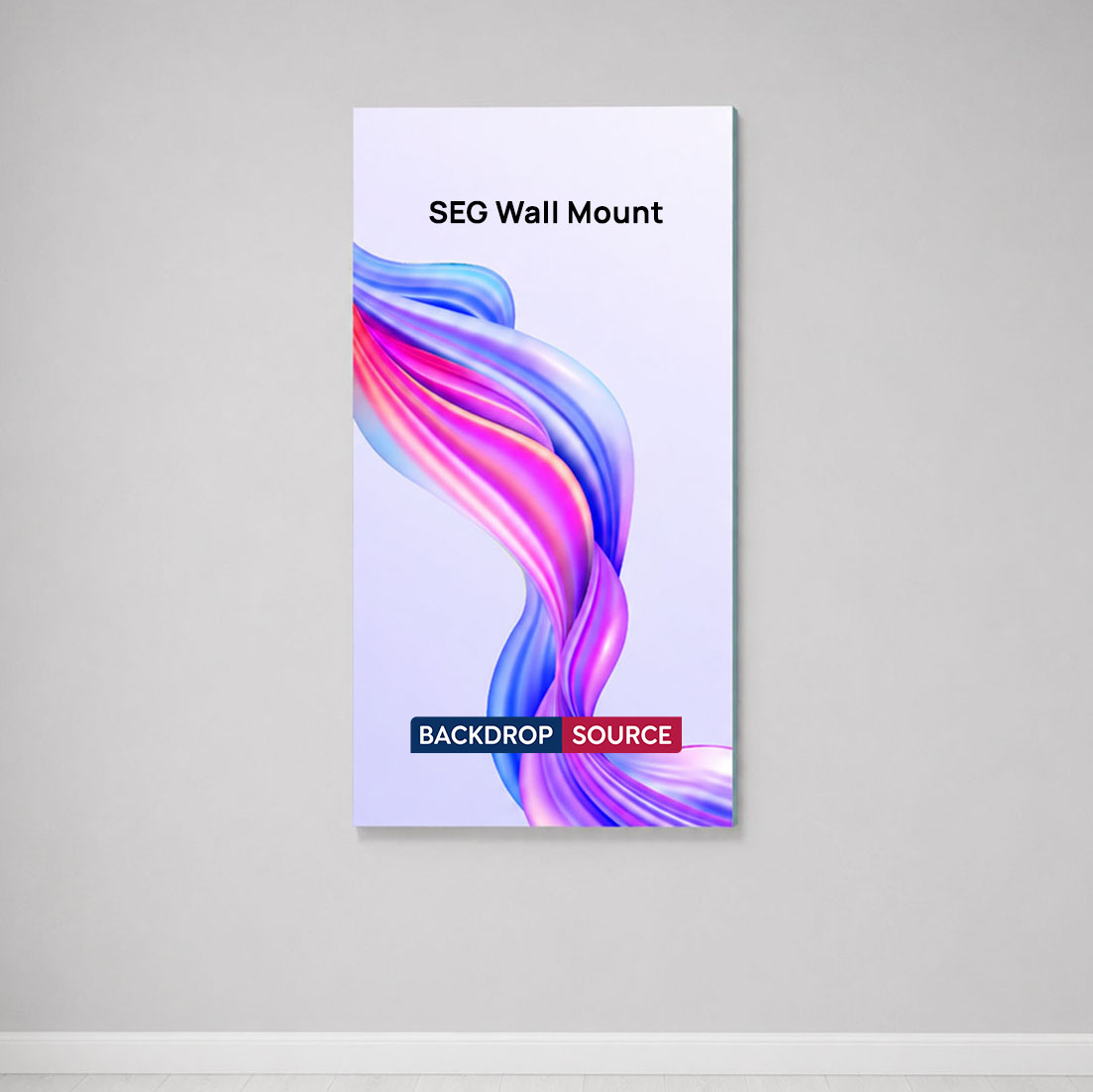 Non-Backlit Wall-Mounted SEG Fabric display - 20mm Depth