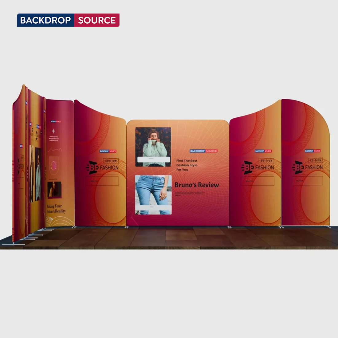 Magnetic Fabric Booth Display - Model 5 (5m x 5m)