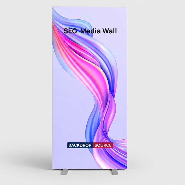 Non-Backlit SEG Fabric Media Wall - 1m W x 2m H