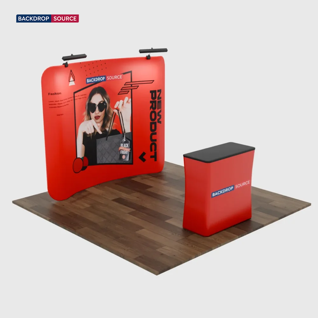 3m x 3m Curved Exhibit Pro 3-in-1 Display Kit with Illume Lights