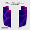 Custom Printed 360° Spinner Booth Enclosure Backdrop with LED Light