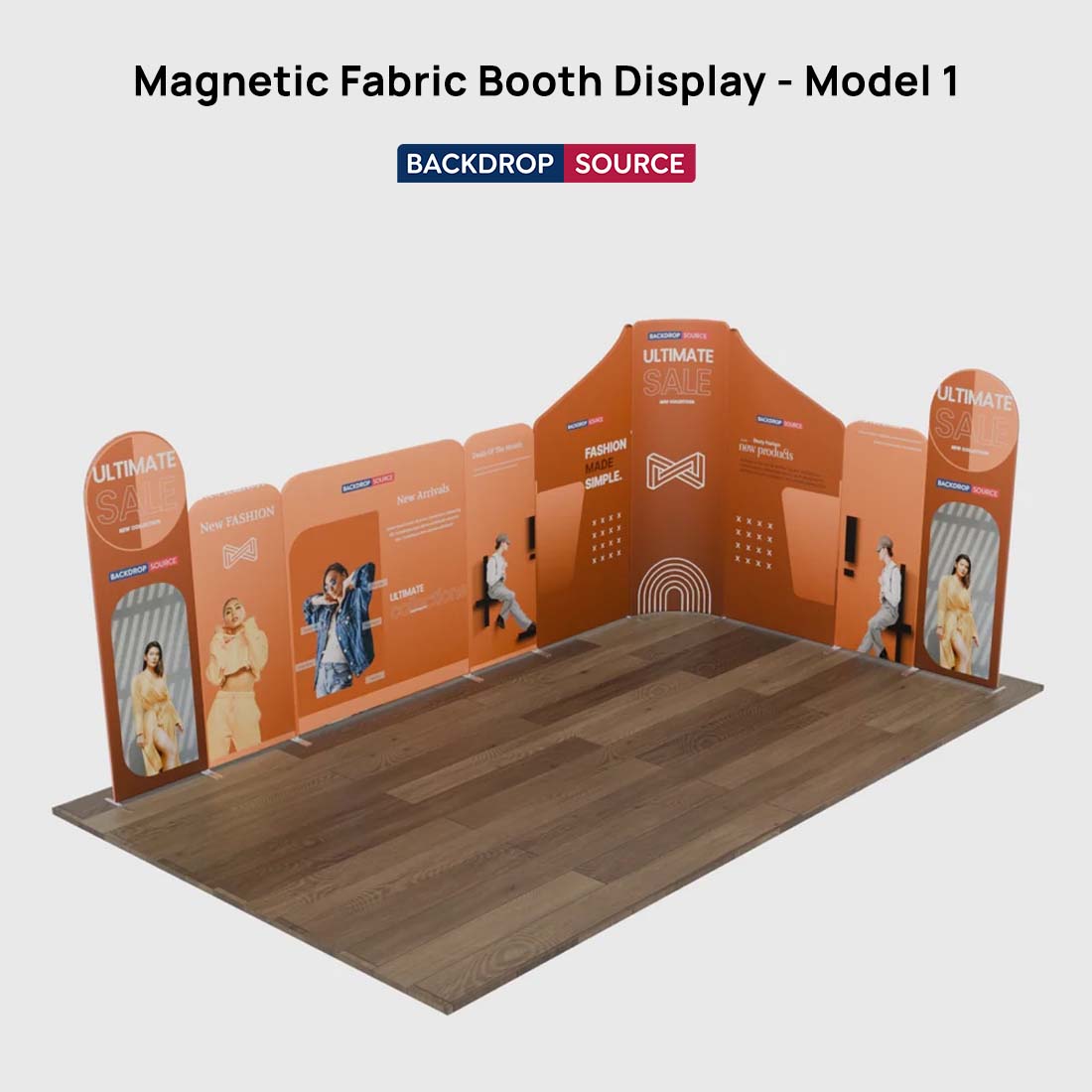Magnetic Fabric Booth Display - Model 1 (6m x 6m)