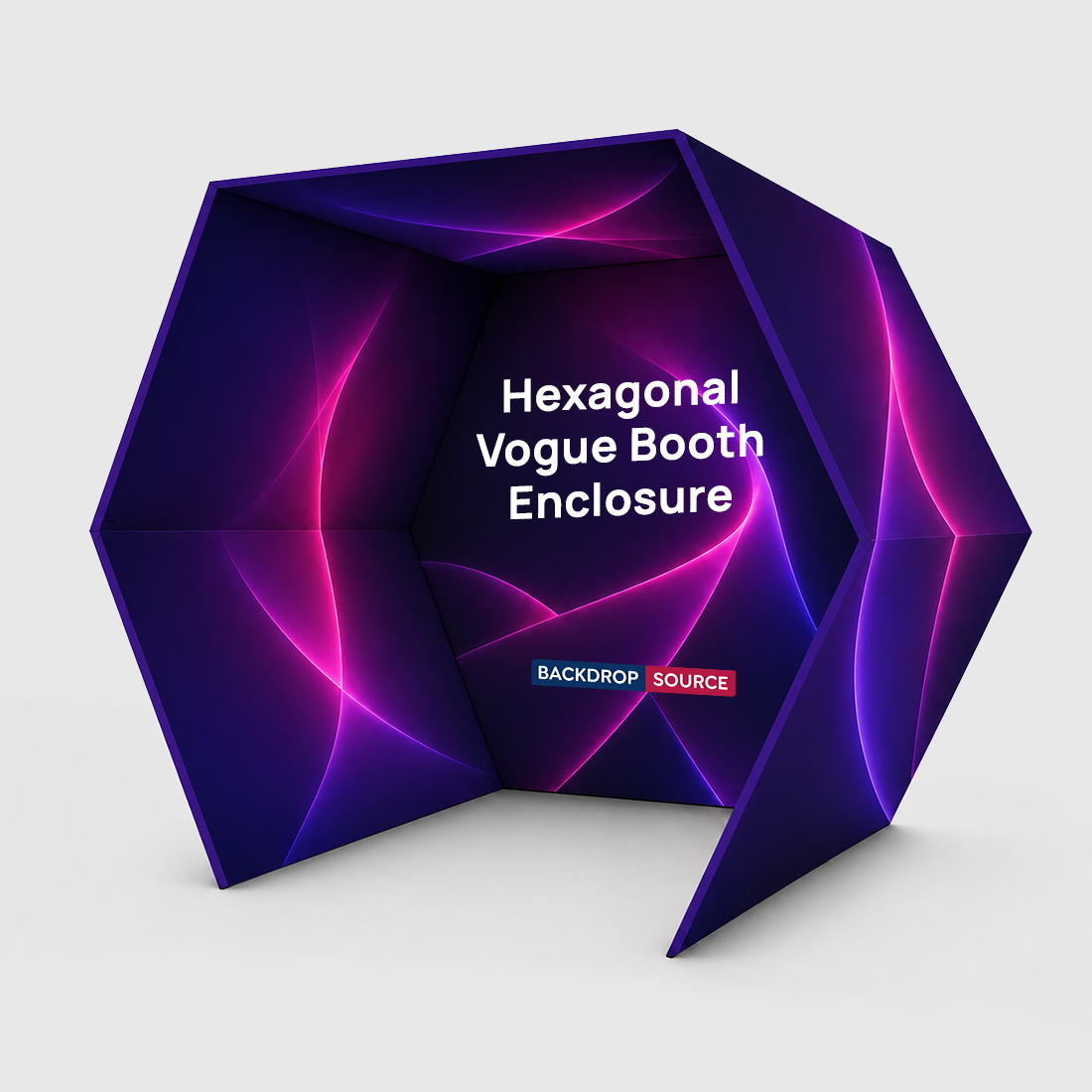 Hexagonal Vogue Booth Enclosure Display
