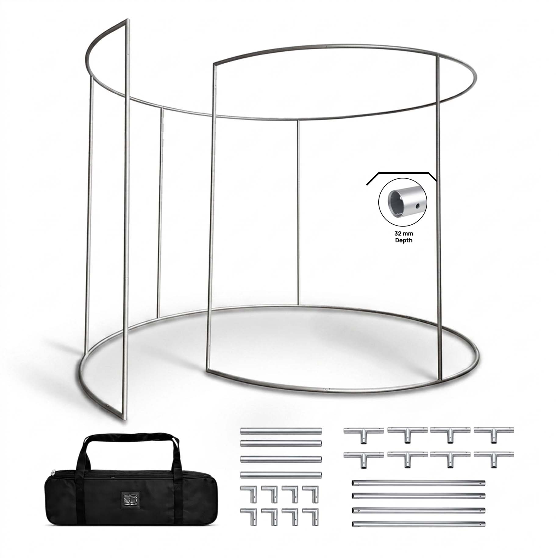 360° Custom Printed Exhibition Booth with LED lights