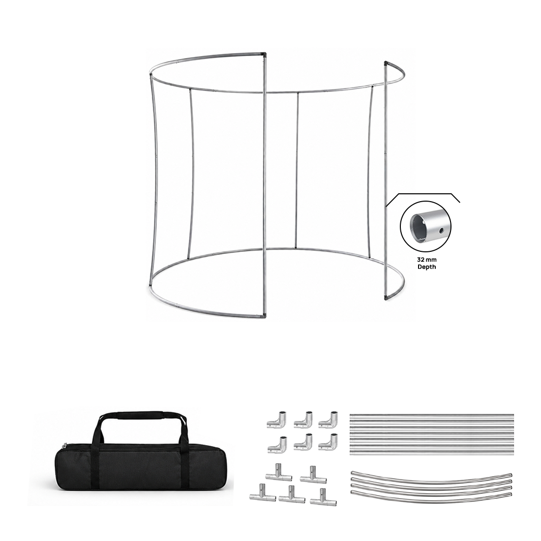 Oval Wide Doorway Enclosure Display