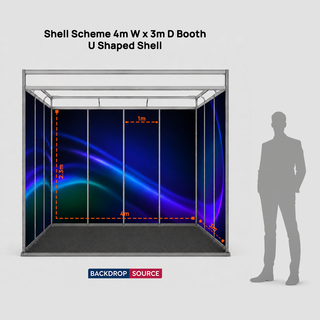 Shell scheme Exhibition Graphics for 5m Wide x 3m Depth Booth