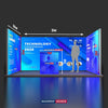 Backlit SEG U-Shape Booth Kit with 3 Lightbox Walls & Counter