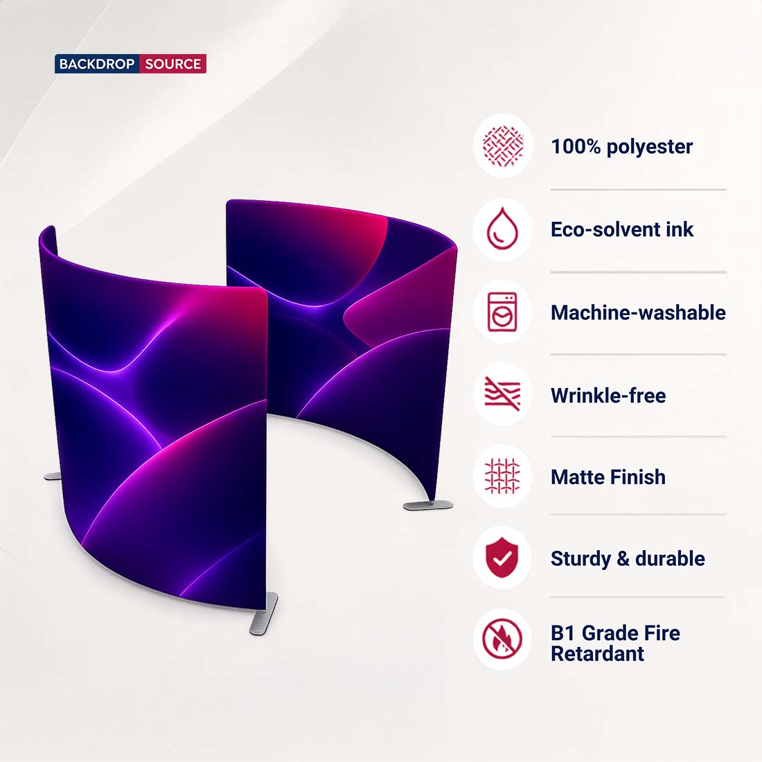 Custom Printed 360° Spinner Booth Enclosure Backdrop with LED Light