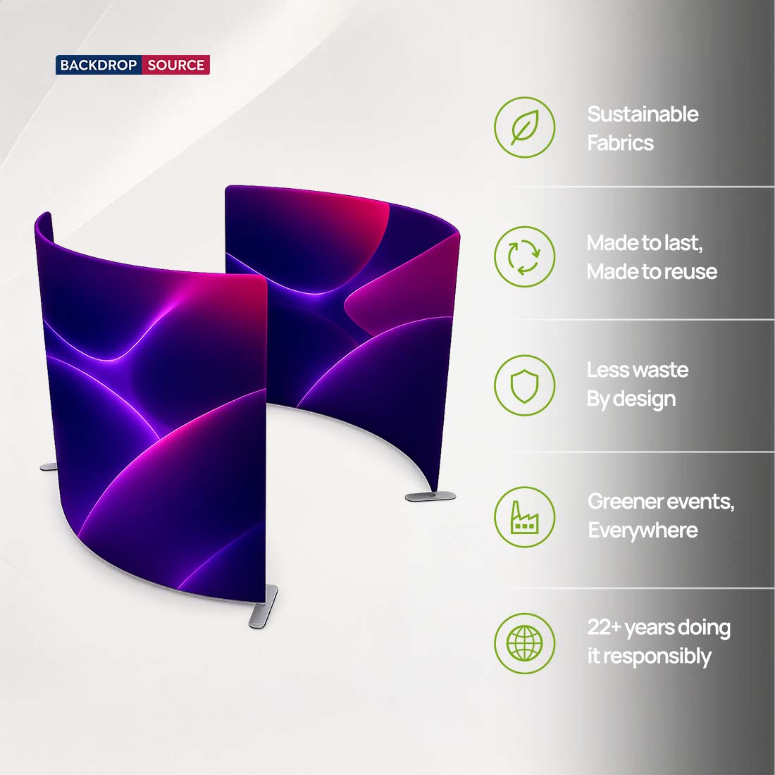 Custom Printed 360° Spinner Booth Enclosure Backdrop with LED Light