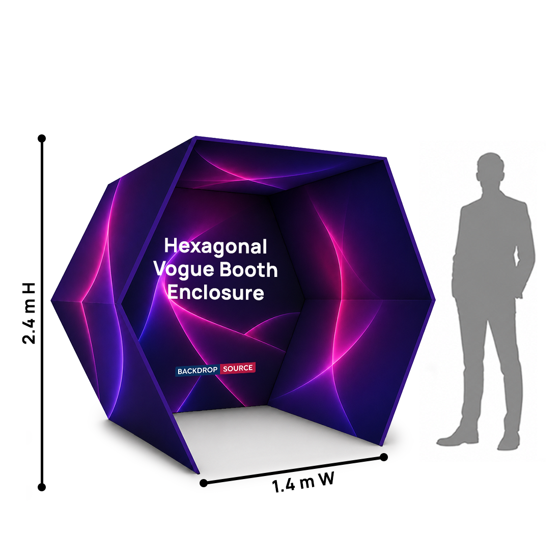 Hexagonal Vogue Booth Enclosure Display
