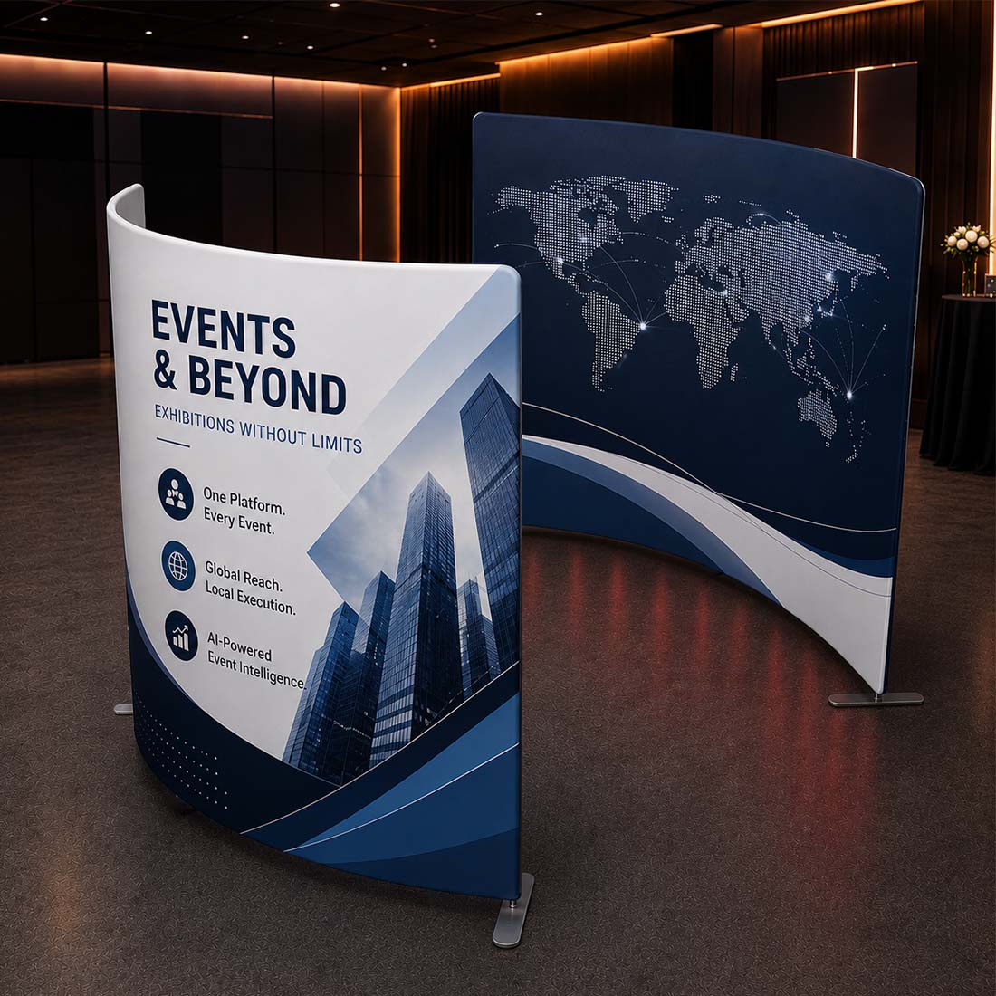 Custom Printed 360° Spinner Booth Enclosure Backdrop with LED Light