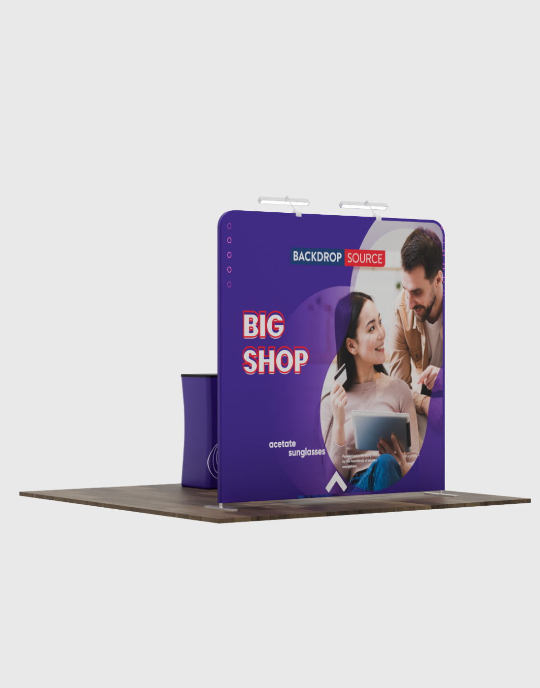 3m x 3m Straight Exhibit Pro 3-in-1 Display Kit with Hard Podium Case.