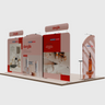 6m Straight Backdrop with Round Top Exhibition Kit.