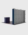 3m x 3m  Straight Popup Exhibit Pro 3-in-1 Display Kit with Illume Lights.