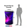 Backlit Fabric Round Pop Up Counter