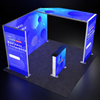Backlit SEG Corner Booth Kit with L-Arch & Lightbox Counter