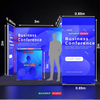 Backlit SEG Corner Booth Kit with L-Arch & Lightbox Counter