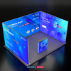 Backlit SEG U-Shape Booth Kit with 3 Lightbox Walls & Counter