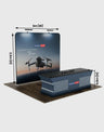 Compact 3mx3m Booth Kit with Backwall and Table Cover.