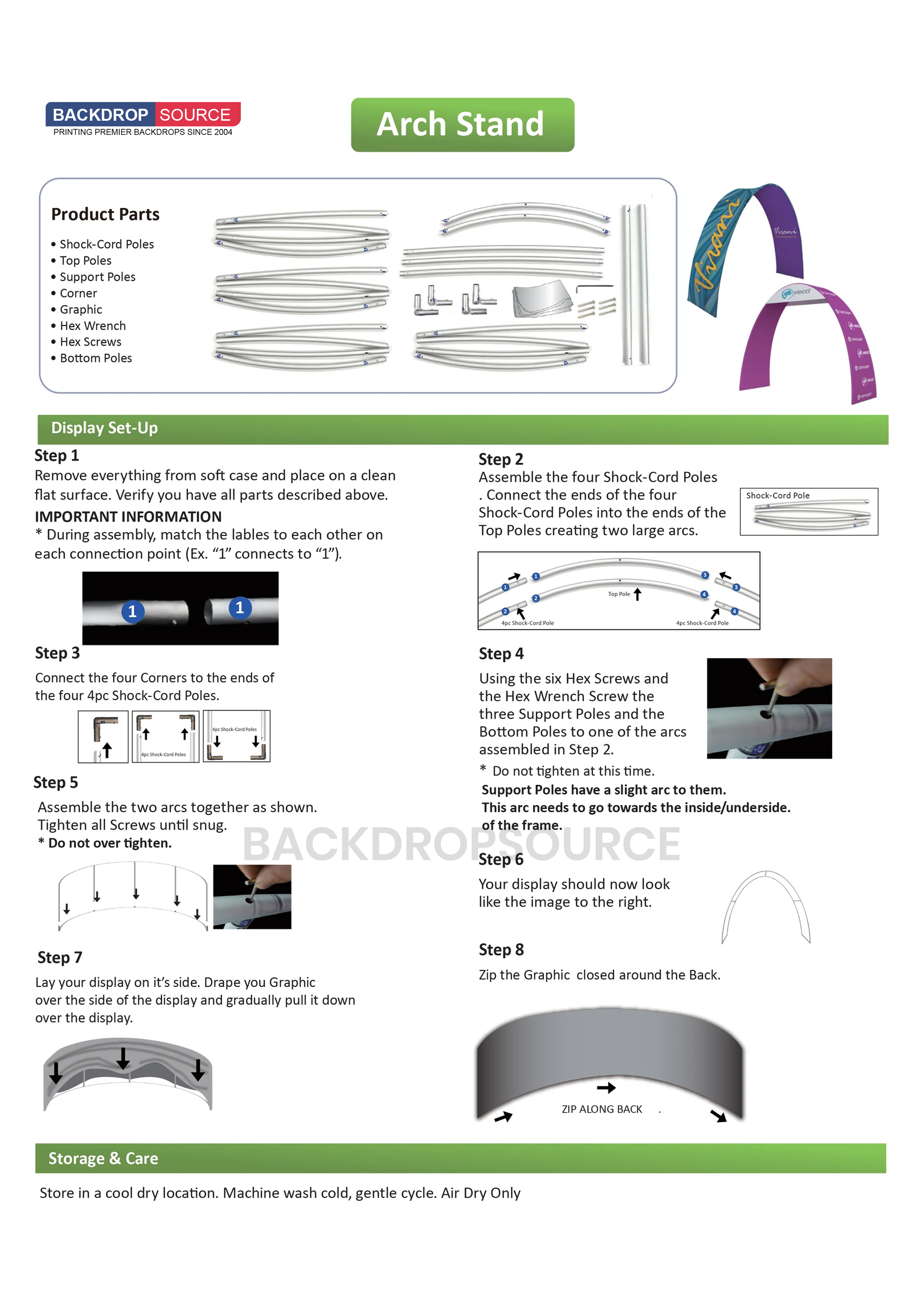 C Shape Tension Fabric Arch - 3m