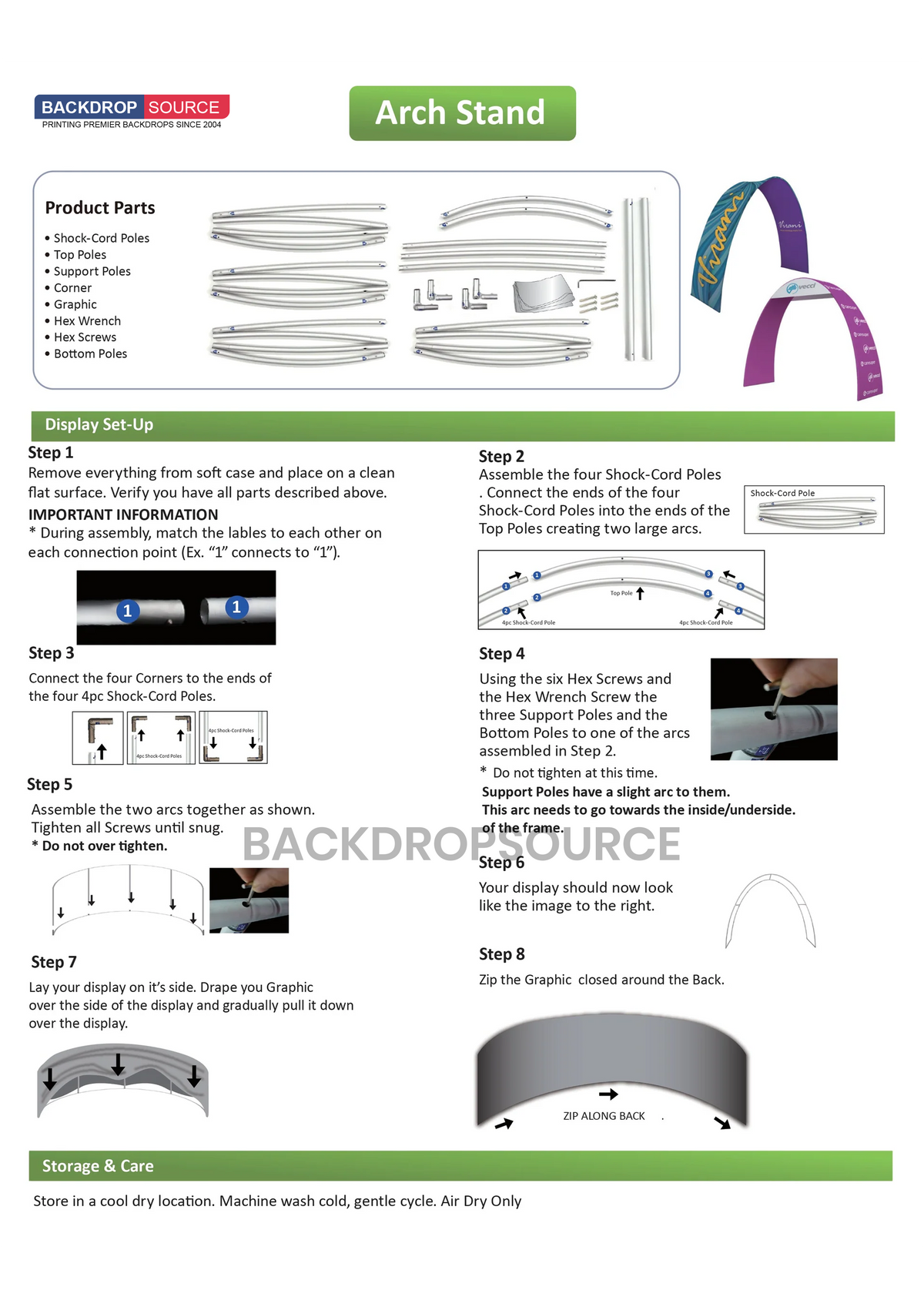 C Shape Tension Fabric Arch - 6m.