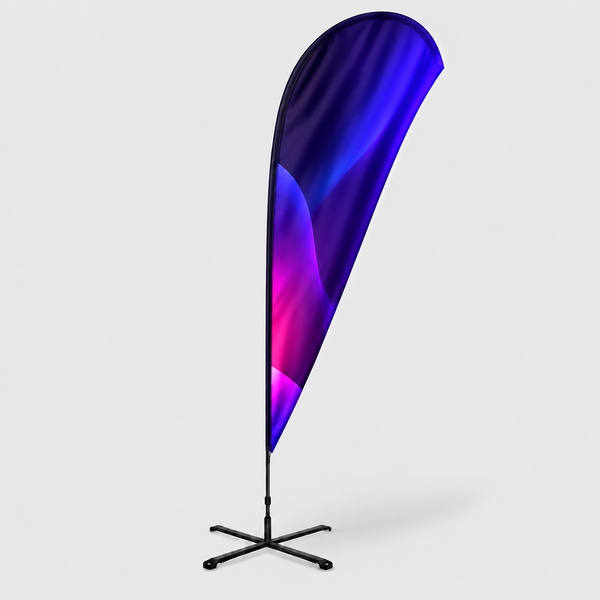 Duplex Printing Teardrop Flag with Uni-Fit Pole