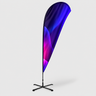 Duplex Printing Teardrop Flag with Uni-Fit Pole