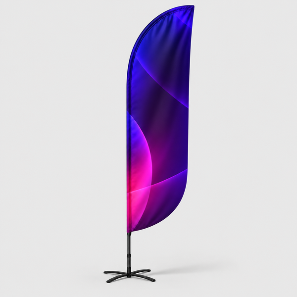 R-Shape Fabric Flag