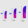 Straight Feather Flag with Uni-Fit Pole