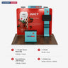 3m Exhibit Kit: Straight Back Wall & Waterfall Shelving Booth
