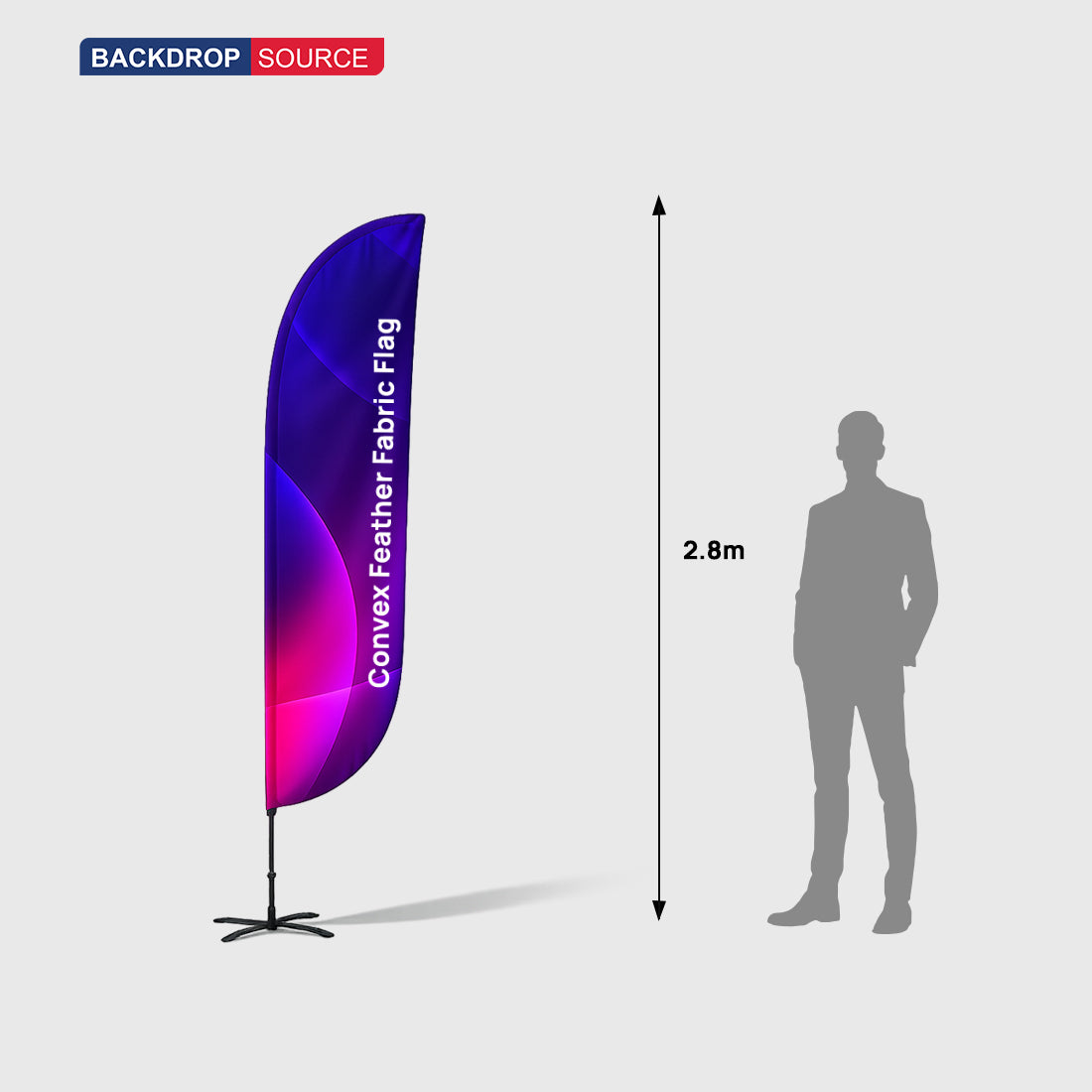 Concave Feather Fabric Flag