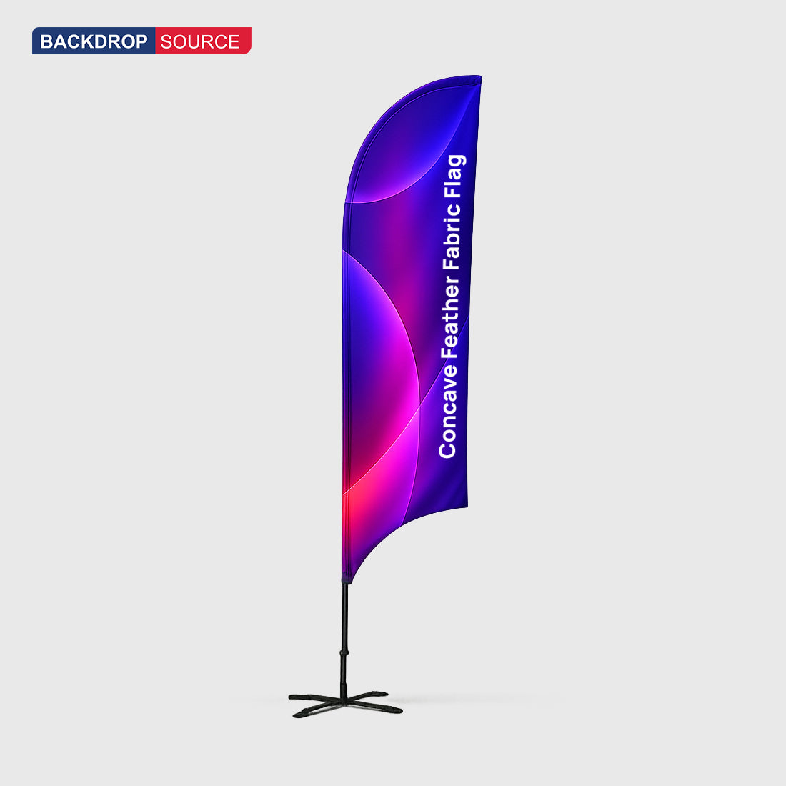 Concave Feather Fabric Flag