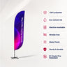 Convex Feather Flag with Uni-Fit Pole