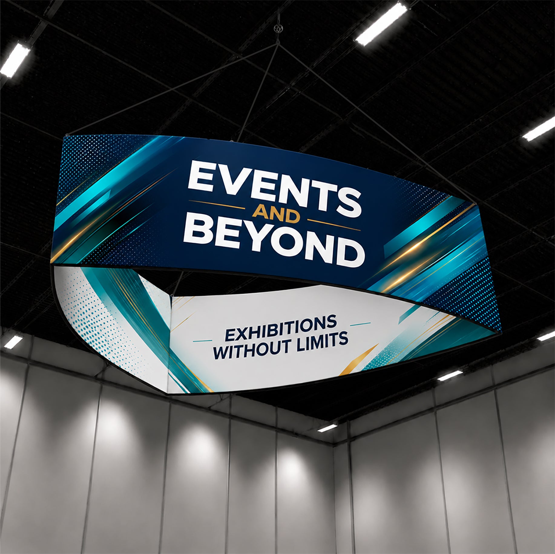 Curved Triangle Hanging Banner