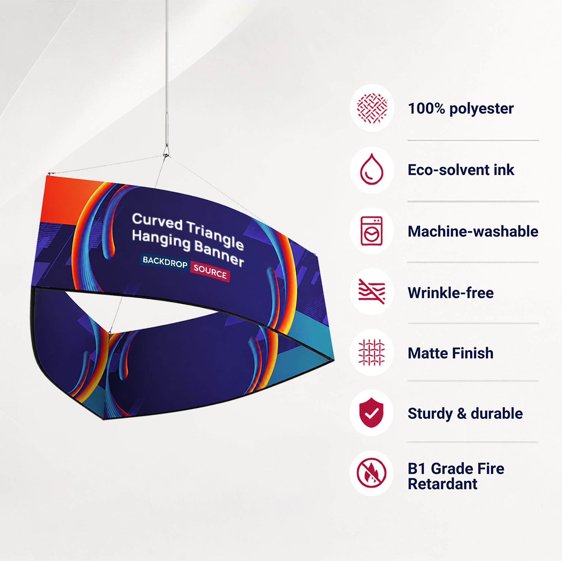 Curved Triangle Hanging Banner