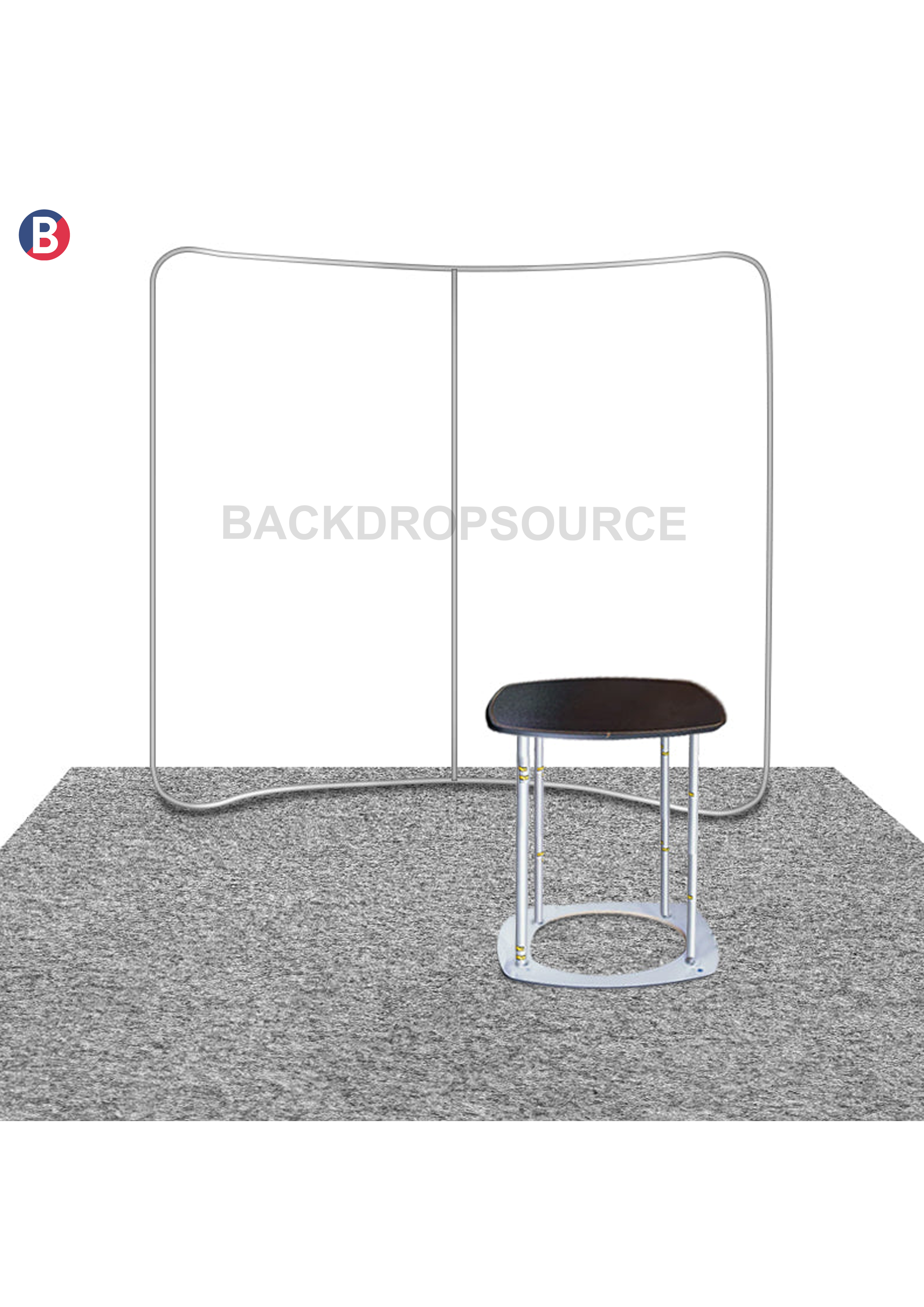 3m x 3m Curved Exhibit Pro 3-in-1 Display Kit with Illume Lights