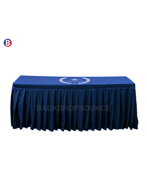 Custom Fitted Table Skirts with Top