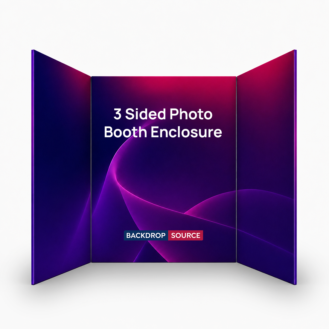 Custom Printed 3 Sided Photo Booth Enclosure