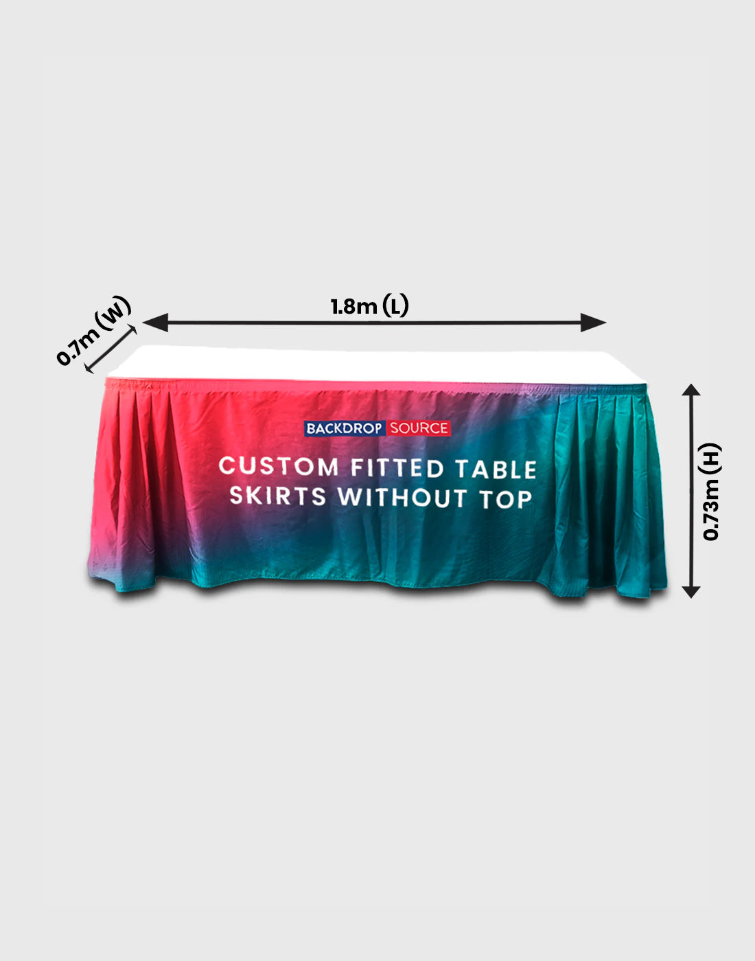 Custom Fitted Table Skirts without Top