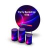 Pre Designed Round Backdrop Kits with Counter for Birthday Parties & Events