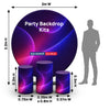 Pre Designed Round Backdrop Kits with Counter for Birthday Parties & Events