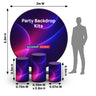 Pre Designed Round Backdrop Kits with Counter for Birthday Parties & Events