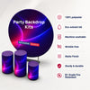 Pre Designed Round Backdrop Kits with Counter for Birthday Parties & Events