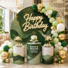 Pre Designed Round Backdrop Kits with Counter for Birthday Parties & Events