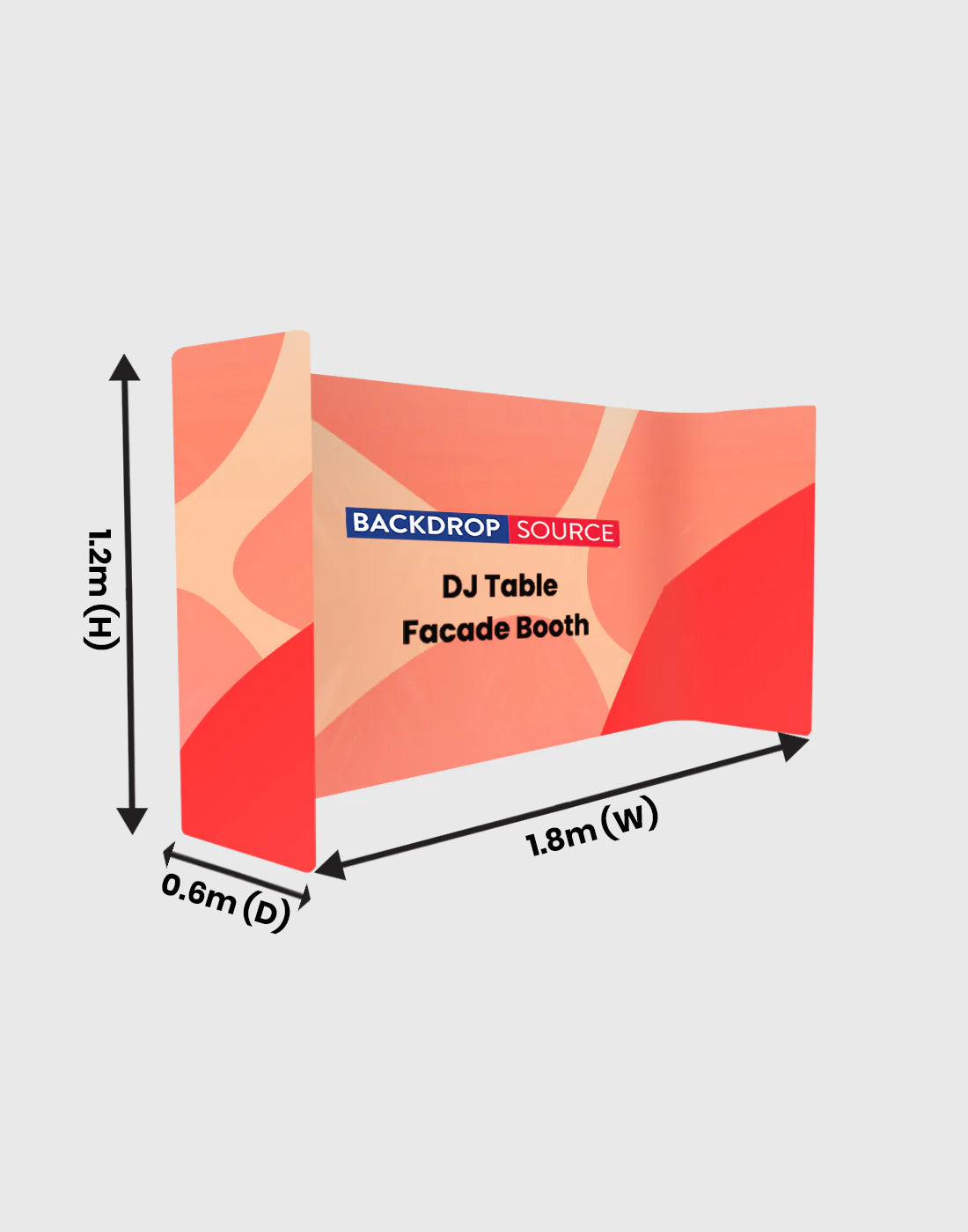 DJ Table Facade Booth Backdrop Display